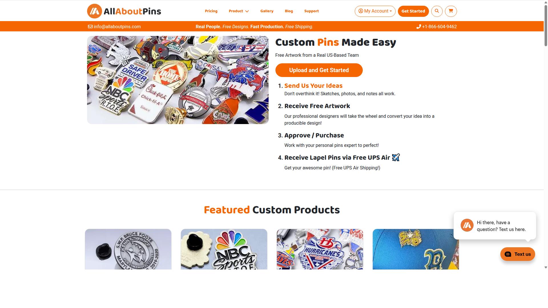 All About Pins website